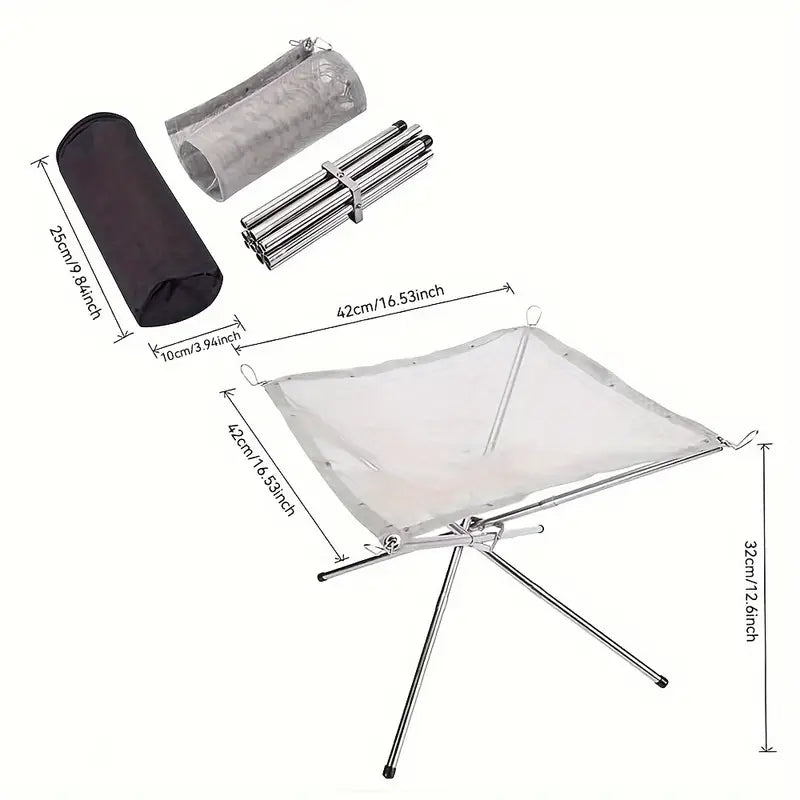 Tragbare Edelstahl-Feuerstelle – Dein Outdoor-Highlight