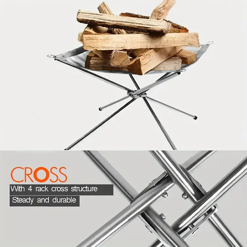 Tragbare Edelstahl-Feuerstelle – Dein Outdoor-Highlight