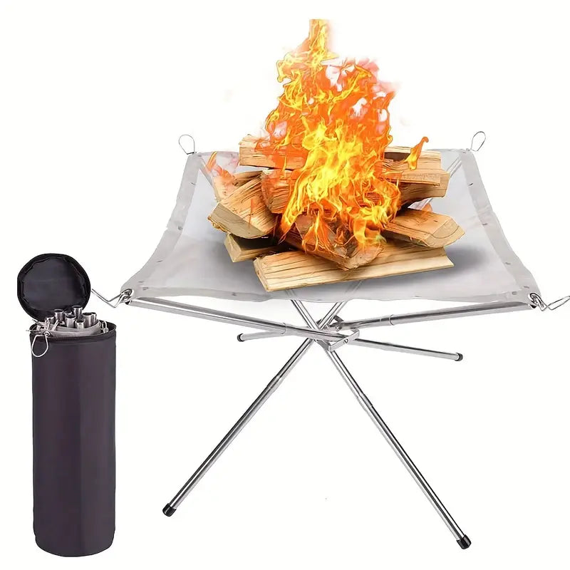 Tragbare Edelstahl-Feuerstelle – Dein Outdoor-Highlight
