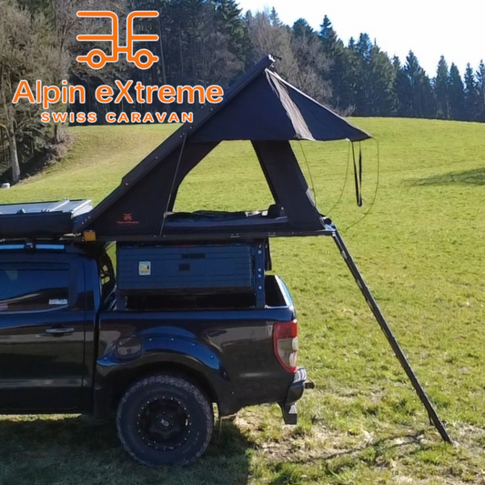 Alpin eXtreme Blackout – Hartschalen-Dachzelt mit 100 % Verdunkelung für 2+1 Personen