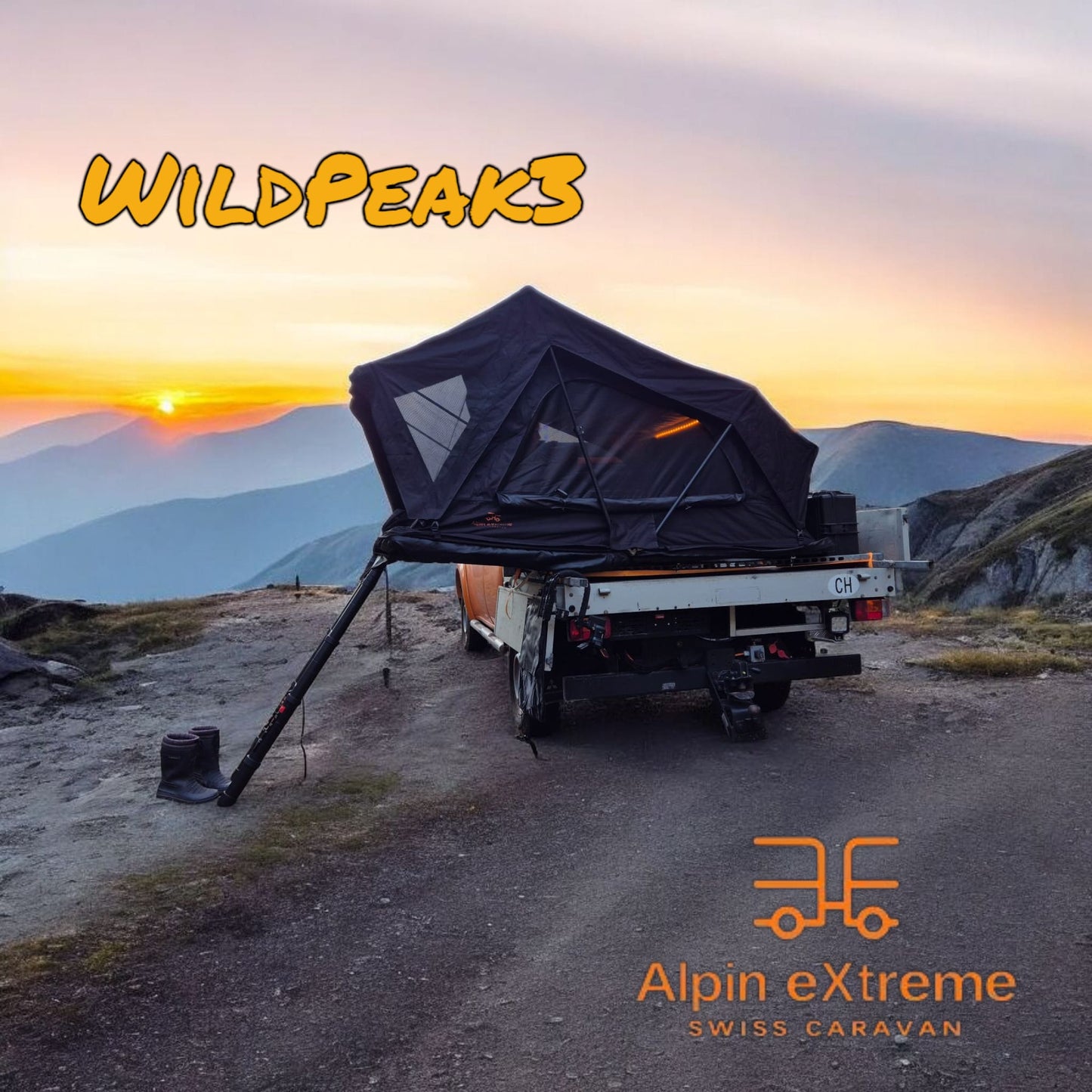WildPeak 3 – Hartschalen Dachzelt von Alpin eXtreme 3 Personen
