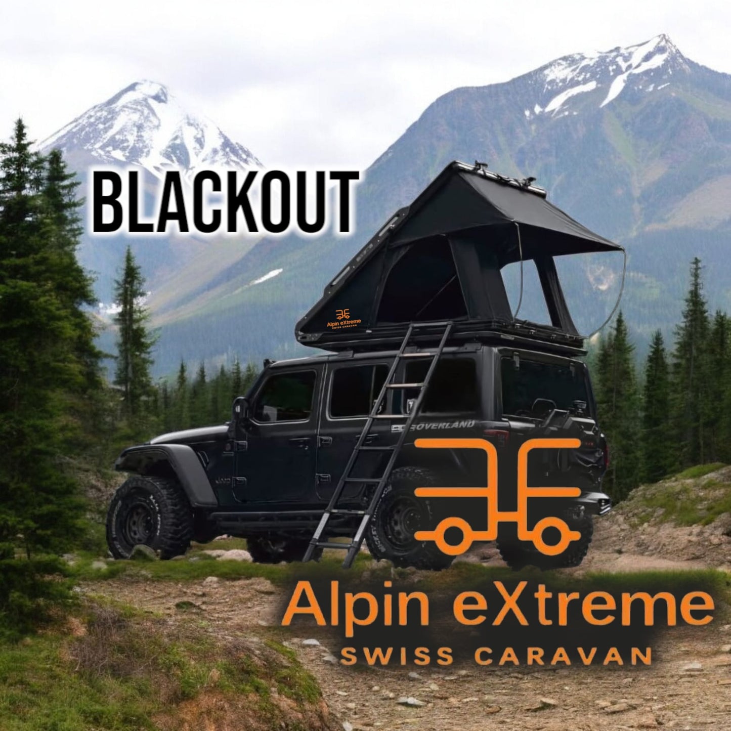 Alpin eXtreme Blackout – Hartschalen-Dachzelt mit 100 % Verdunkelung für 2+1 Personen